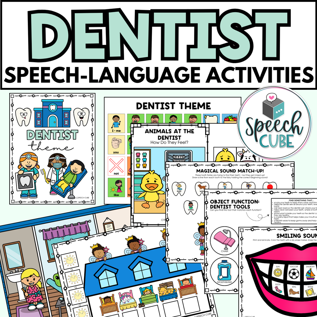 Dentist Themed Speech Therapy Activities