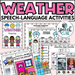 Weather Themed Speech Therapy Activities